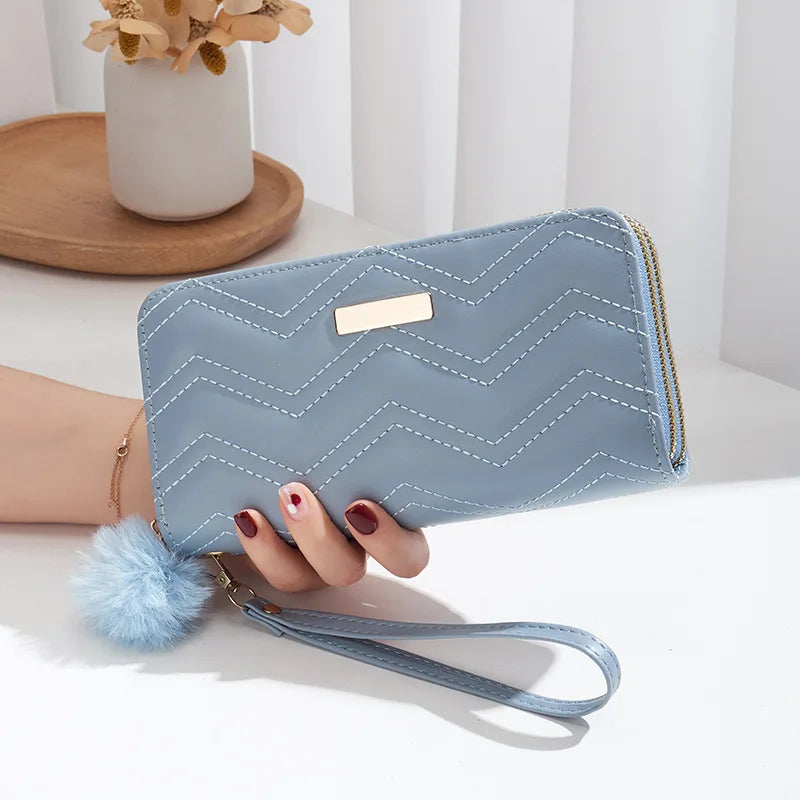 Fashion Women Wallet Female Clutch Card Holder Purse PU Leather Long Wallet Hasp Phone Bag Money Coin Pocket Cartera Mujer