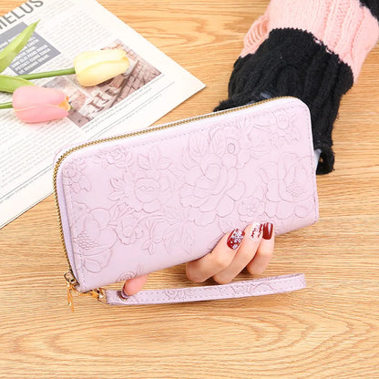 Fashion Women Wallet Female Clutch Card Holder Purse PU Leather Long Wallet Hasp Phone Bag Money Coin Pocket Cartera Mujer