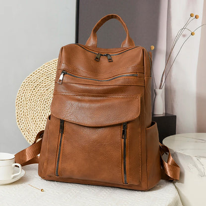 Fashion Women's Backpack Luxury Designer Ladies Large Capacity Backpacks For School Teenagers High Quality Leather Travel Bags