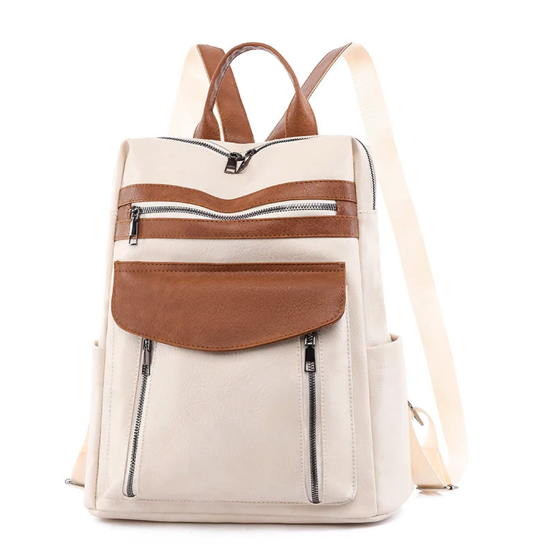 Fashion Women's Backpack Luxury Designer Ladies Large Capacity Backpacks For School Teenagers High Quality Leather Travel Bags