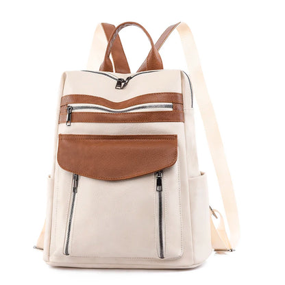 Fashion Women's Backpack Luxury Designer Ladies Large Capacity Backpacks For School Teenagers High Quality Leather Travel Bags