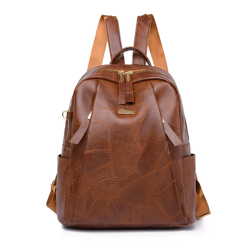 Fashion Women's Backpacks Famous Brand High Quality PU Leather Travel Backpack Ladies Large Capacity Designer Shoulder Handbags