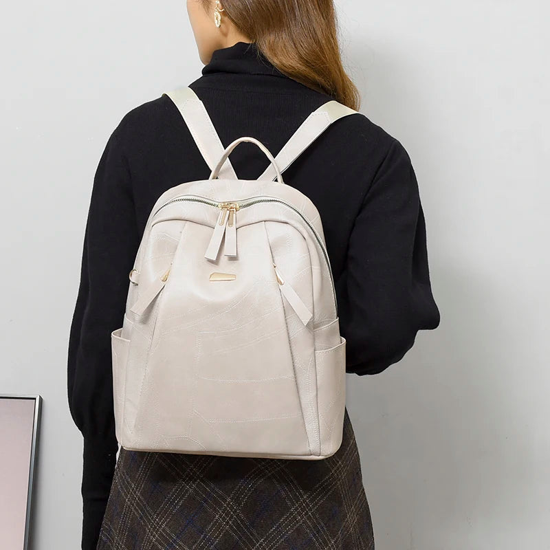 Fashion Women's Backpacks Famous Brand High Quality PU Leather Travel Backpack Ladies Large Capacity Designer Shoulder Handbags