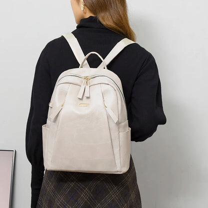 Fashion Women's Backpacks Famous Brand High Quality PU Leather Travel Backpack Ladies Large Capacity Designer Shoulder Handbags