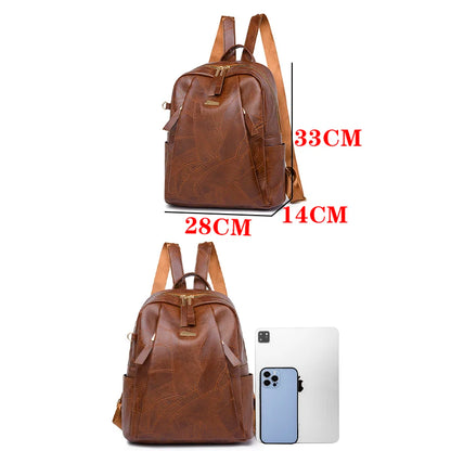 Fashion Women's Backpacks Famous Brand High Quality PU Leather Travel Backpack Ladies Large Capacity Designer Shoulder Handbags
