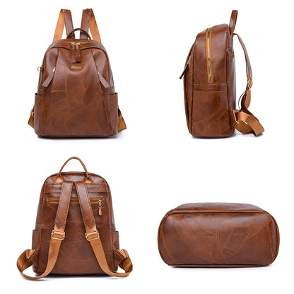 Fashion Women's Backpacks Famous Brand High Quality PU Leather Travel Backpack Ladies Large Capacity Designer Shoulder Handbags