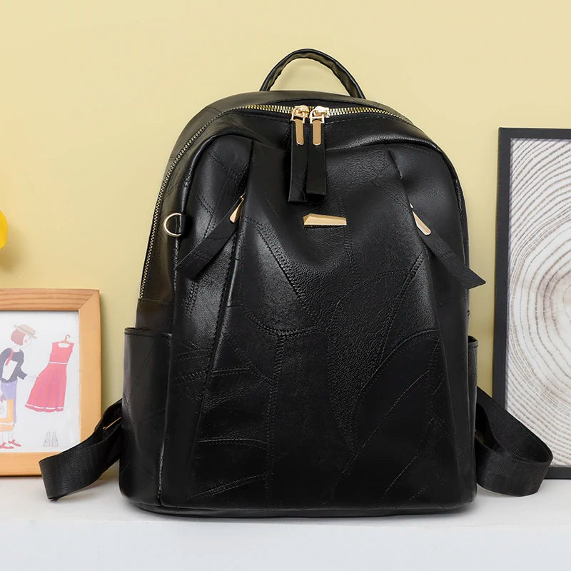 Fashion Women's Backpacks Famous Brand High Quality PU Leather Travel Backpack Ladies Large Capacity Designer Shoulder Handbags