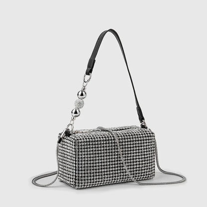 Fashion Women's Bag Diamond Bag 2024 Summer New Shiny Full Diamond Crossbody Handbag Armpit Bag