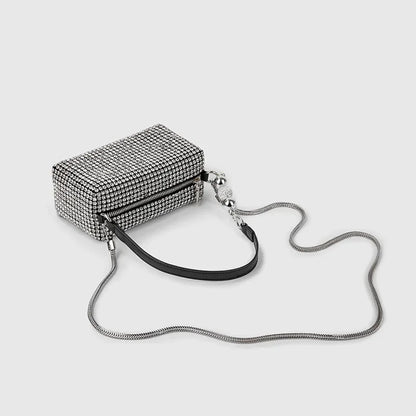 Fashion Women's Bag Diamond Bag 2024 Summer New Shiny Full Diamond Crossbody Handbag Armpit Bag