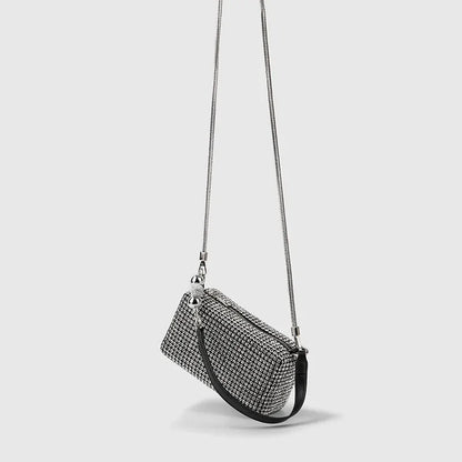 Fashion Women's Bag Diamond Bag 2024 Summer New Shiny Full Diamond Crossbody Handbag Armpit Bag