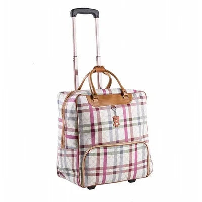 Fashion Women travel Business Boarding bag ON wheels trolley bags large capacity Travel Rolling Luggage Retro girl Suitcase Bag