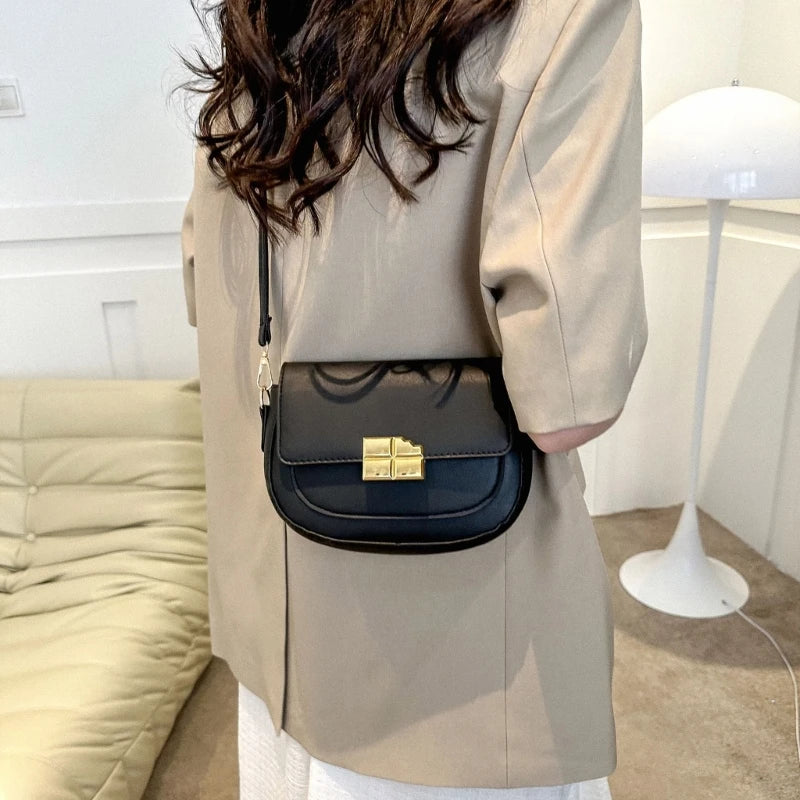 Fashion Womens Bag Simple Shoulder Bags for Women Half Round Crossbody Bags