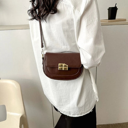 Fashion Womens Bag Simple Shoulder Bags for Women Half Round Crossbody Bags