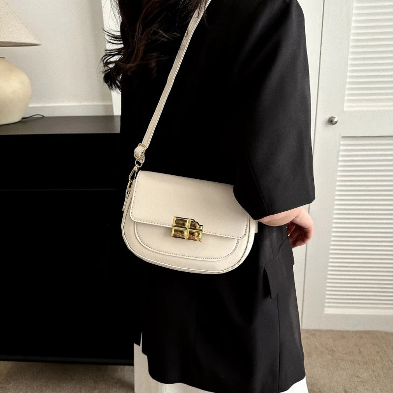 Fashion Womens Bag Simple Shoulder Bags for Women Half Round Crossbody Bags