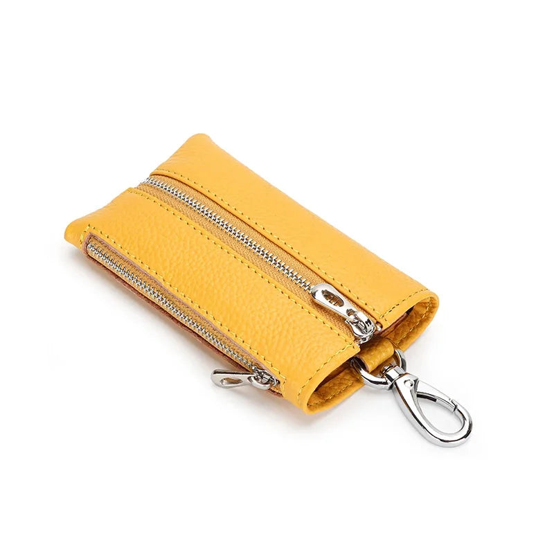 Fashion brand new leather wallet men and women storage bag key chain 2024 fashion mini card holder