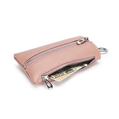 Fashion brand new leather wallet men and women storage bag key chain 2024 fashion mini card holder