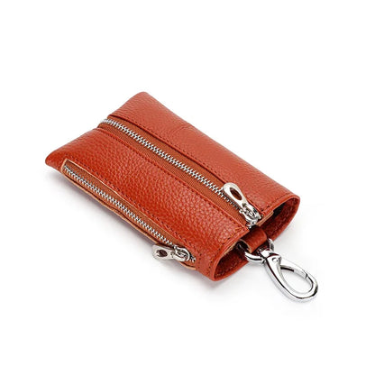 Fashion brand new leather wallet men and women storage bag key chain 2024 fashion mini card holder
