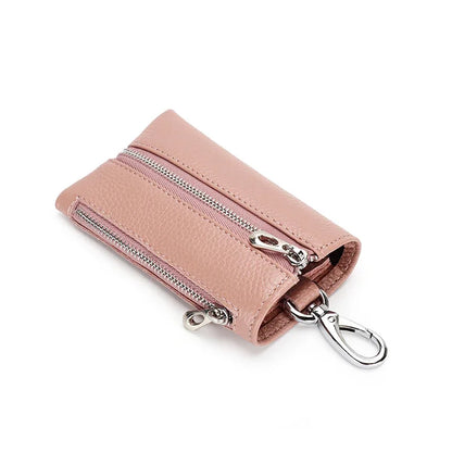 Fashion brand new leather wallet men and women storage bag key chain 2024 fashion mini card holder