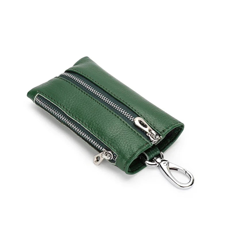 Fashion brand new leather wallet men and women storage bag key chain 2024 fashion mini card holder
