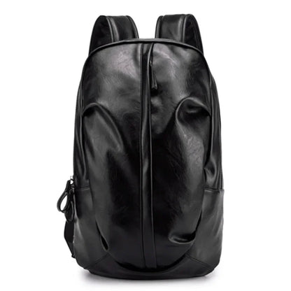 Fashion leather men's large capacity male travel backpack trendy casual student school bag for boys