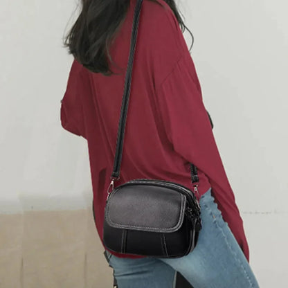 Fashion new women's shoulder simple leather messenger high quality female phone crossbody small handbag