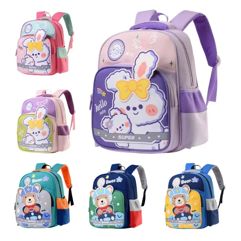 Fashionable Cartoon Girls Boys Nursery School Bags Waterproof Travel Backpacks Bookbag Lightweight School Backpack Bag