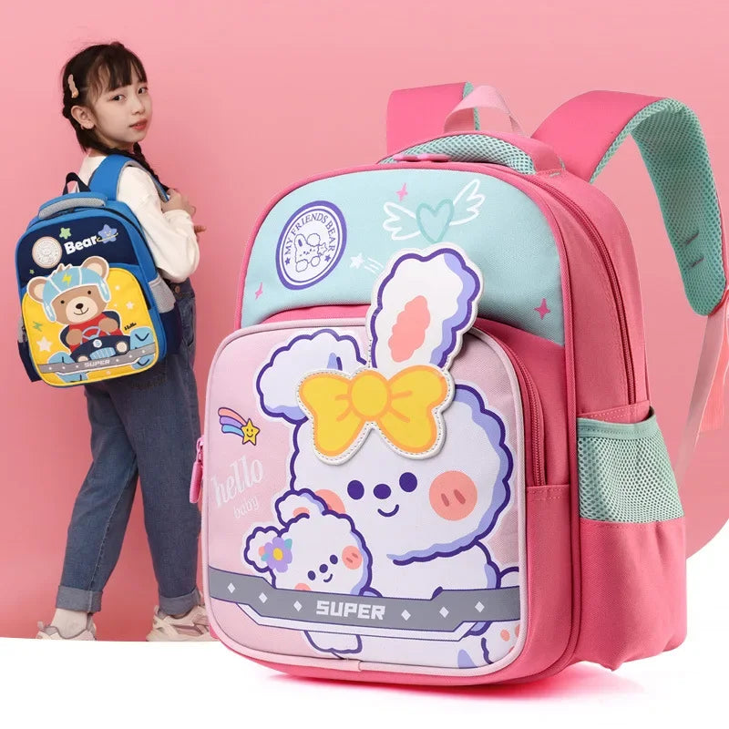 Fashionable Cartoon Girls Boys Nursery School Bags Waterproof Travel Backpacks Bookbag Lightweight School Backpack Bag