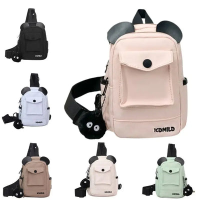 Fashionable Children Sling Bag Waterproof Sling Backpack Lightweight Crossbody Chest Bag Daypack Hiking Travel for Women Men