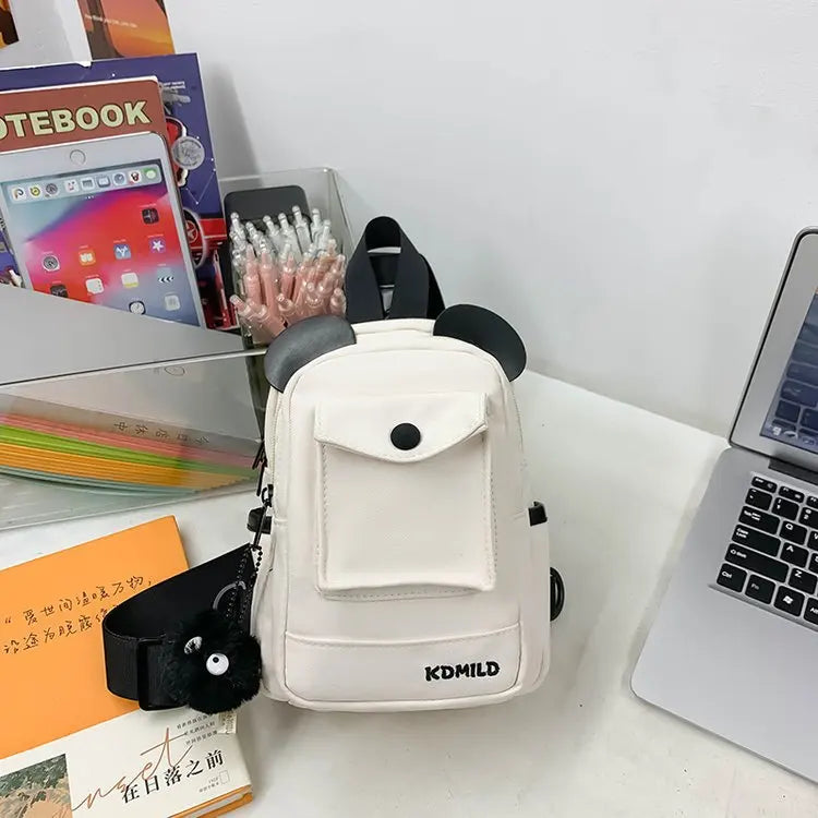 Fashionable Children Sling Bag Waterproof Sling Backpack Lightweight Crossbody Chest Bag Daypack Hiking Travel for Women Men