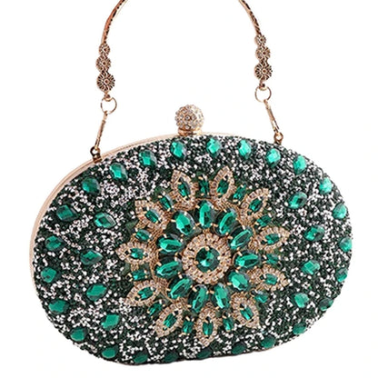 Fashionable Clutch with Dazzlings Diamond Accents Dress Bag Trendy Party Bags