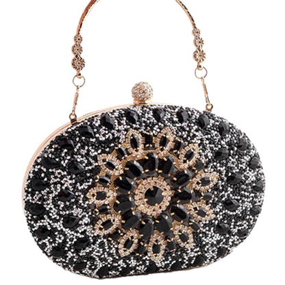 Fashionable Clutch with Dazzlings Diamond Accents Dress Bag Trendy Party Bags