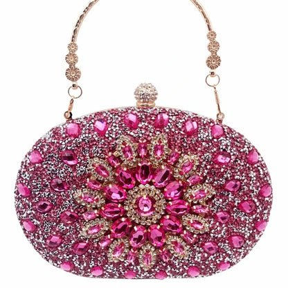 Fashionable Clutch with Dazzlings Diamond Accents Dress Bag Trendy Party Bags
