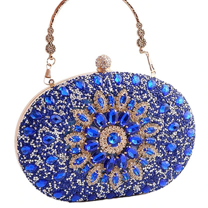 Fashionable Clutch with Dazzlings Diamond Accents Dress Bag Trendy Party Bags