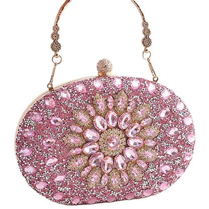 Fashionable Clutch with Dazzlings Diamond Accents Dress Bag Trendy Party Bags