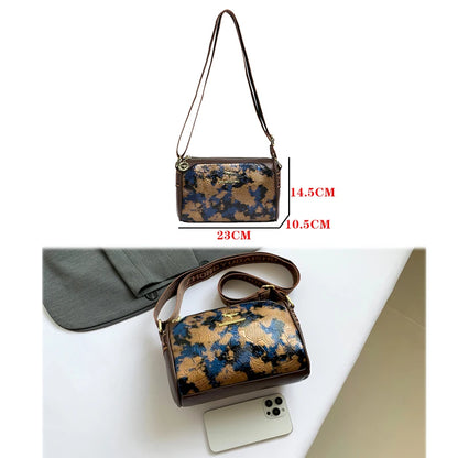 Fashionable Contrasting Color Design Single Shoulder Bag Luxury Brand Women's Crossbody Bags High Quality Leather Female Handbag