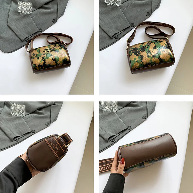 Fashionable Contrasting Color Design Single Shoulder Bag Luxury Brand Women's Crossbody Bags High Quality Leather Female Handbag