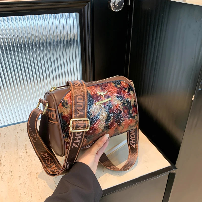 Fashionable Contrasting Color Design Single Shoulder Bag Luxury Brand Women's Crossbody Bags High Quality Leather Female Handbag