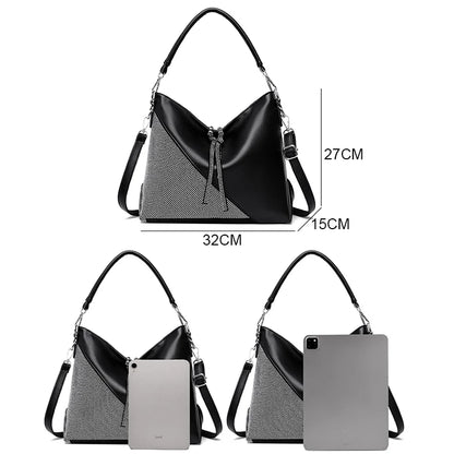Fashionable Diamond Shoulder Bag With Large Capacity Luxurious Designer Brand Women's Handbag High Quality Leather Crossbody Bag
