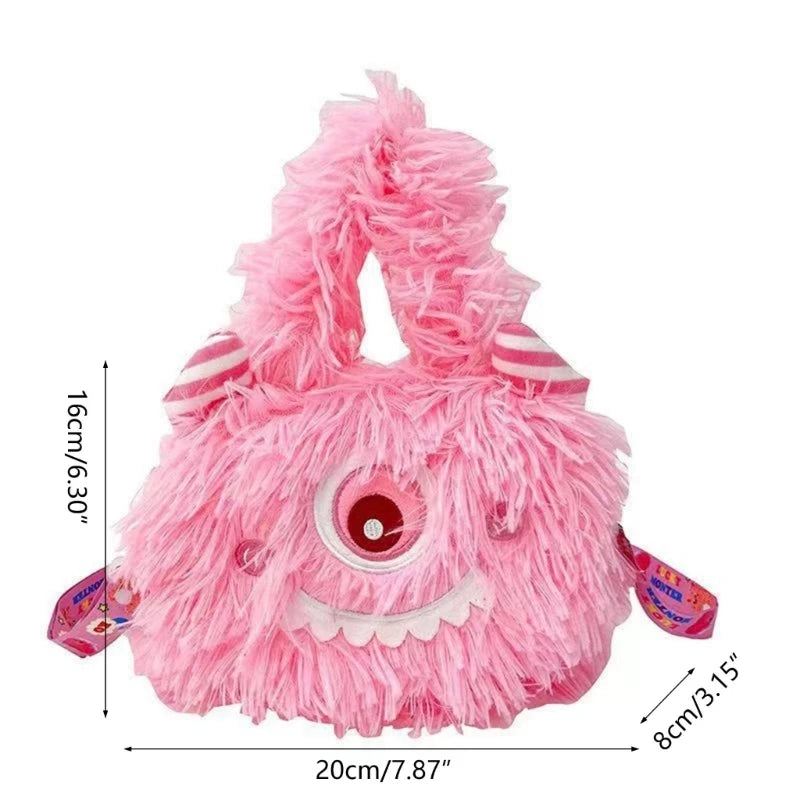 Fashionable Girls Bag Women Plush Tote Autumn/Winter Handbag Elegant Ladies Bag