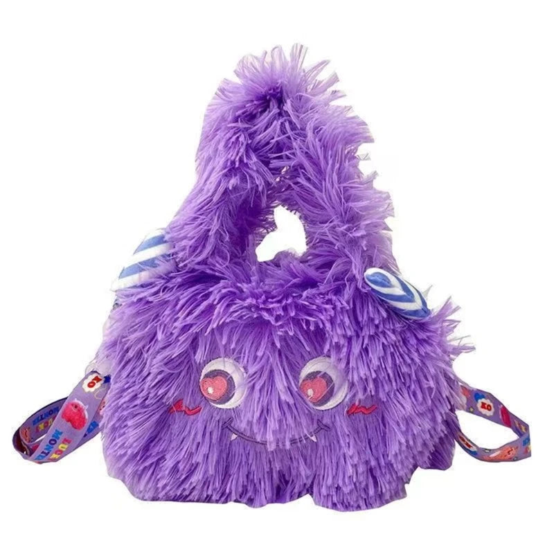 Fashionable Girls Bag Women Plush Tote Autumn/Winter Handbag Elegant Ladies Bag