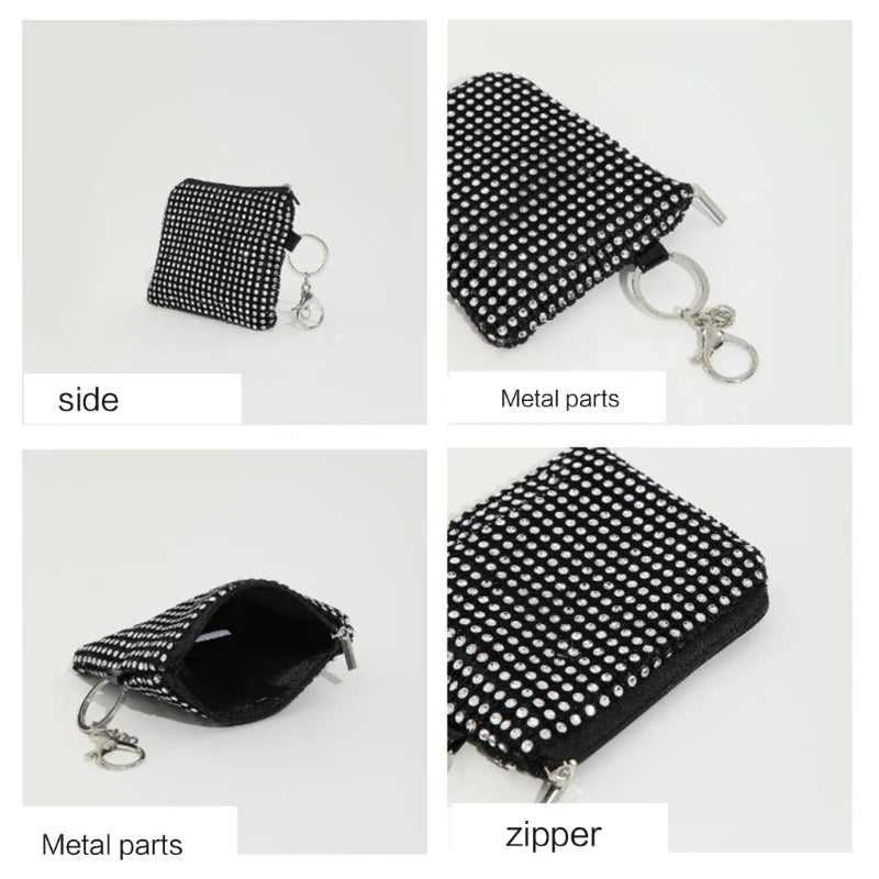 Fashionable Mini Coin Purse Keychain Wallet with Zipper Closure Perfect for Fashionistas and Party