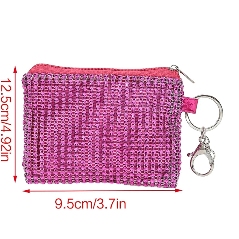 Fashionable Mini Coin Purse Keychain Wallet with Zipper Closure Perfect for Fashionistas and Party