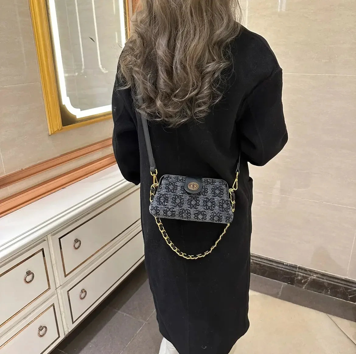 Fashionable PU Trendy Dumpling Bags, Retro Temperament Handbag, High-end Shoulder Bag, Armpit Bags, Pleated Clip Bag