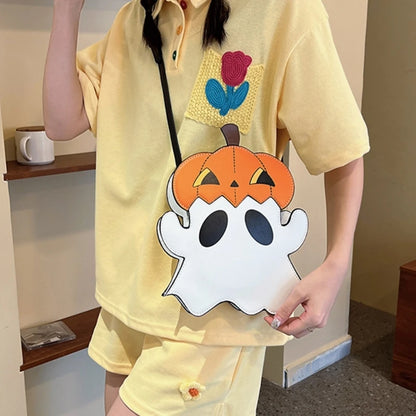 Fashionable Pumpkin Shaped PU Shoulder Bags Crossbody Bag for Women