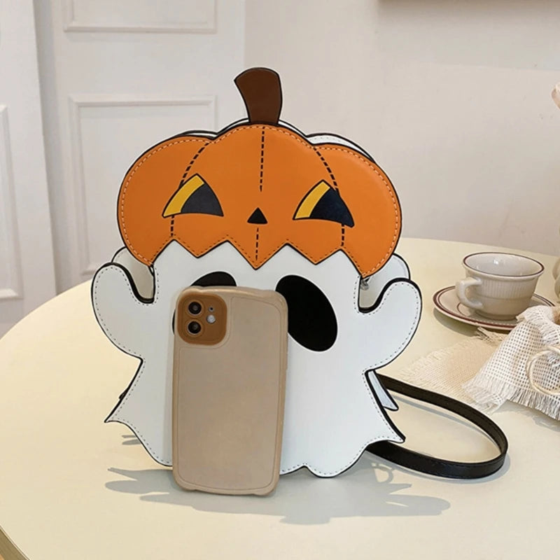 Fashionable Pumpkin Shaped PU Shoulder Bags Crossbody Bag for Women