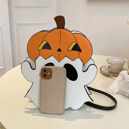 Fashionable Pumpkin Shaped PU Shoulder Bags Crossbody Bag for Women