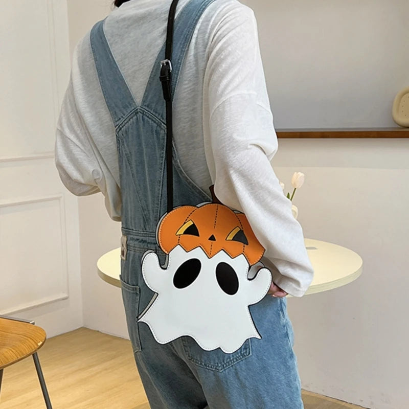 Fashionable Pumpkin Shaped PU Shoulder Bags Crossbody Bag for Women