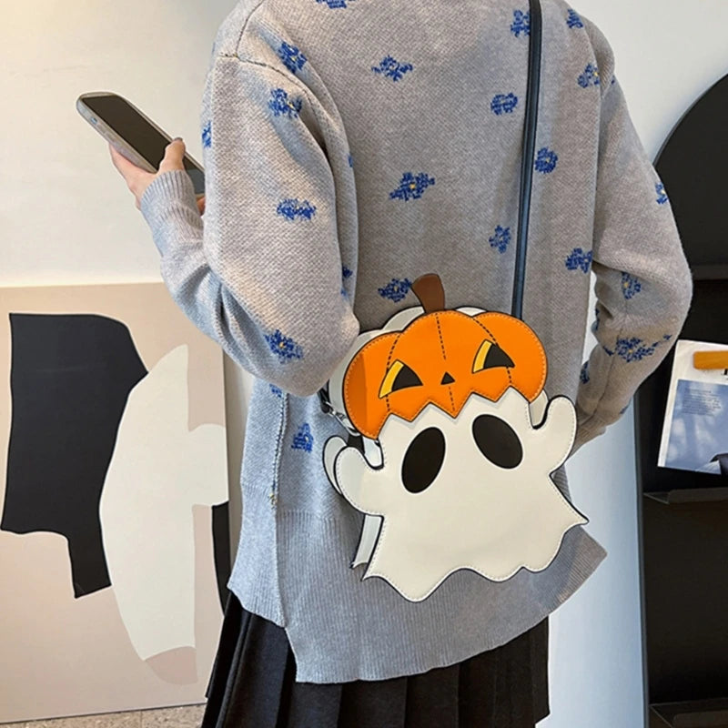 Fashionable Pumpkin Shaped PU Shoulder Bags Crossbody Bag for Women