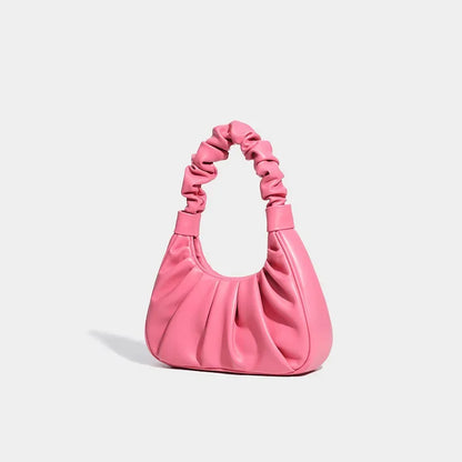 Fashionable Underarm Women's Bag 2024 New Handbag Texture Niche Design Versatile Casual Pleated Cloud Bag