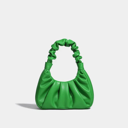 Fashionable Underarm Women's Bag 2024 New Handbag Texture Niche Design Versatile Casual Pleated Cloud Bag